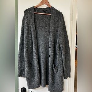Cozy gray J Crew long cardigan